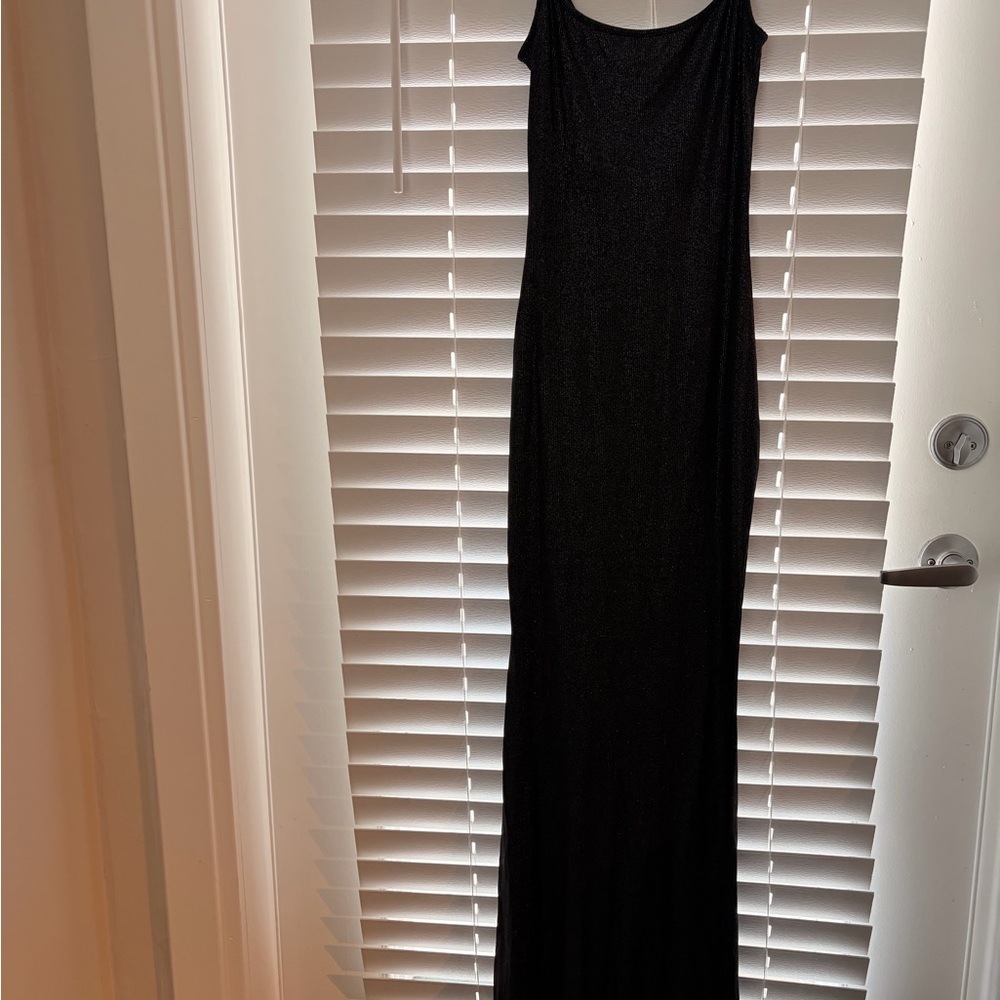SKIMS Elegant Black Maxi Dress